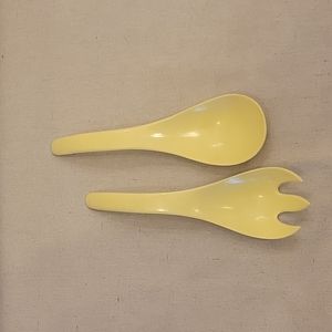Vitage Melanie Yellow Serving Spoon and Fork set